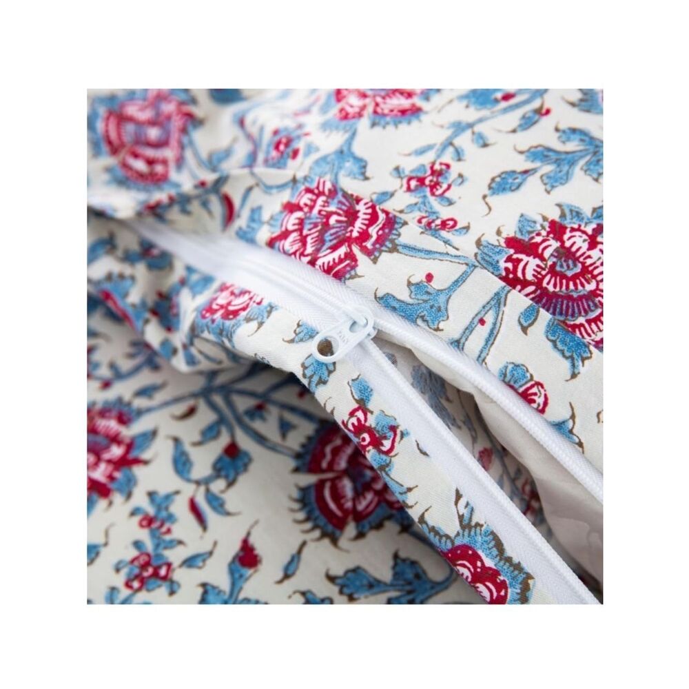 New Twin Floral Print Duvet Quilt Set in Cream and Pink 💯 Cotton - Picture 6 of 12